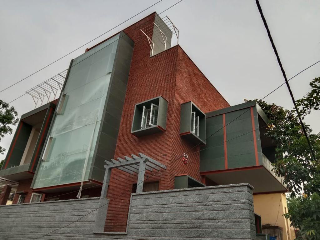 Brick Cladding exterior villa project Bangalore