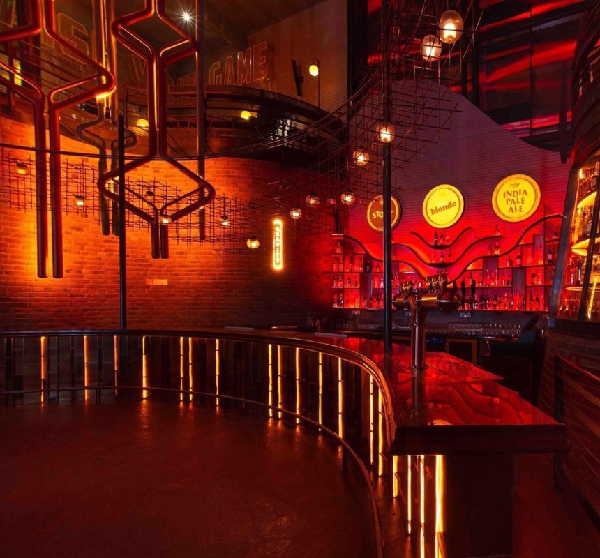 Brick cladding interior project Bangalore